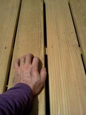Pressure treated pine - the most commonly used decking material in the US. A-Affordable Decks in Lombard IL.