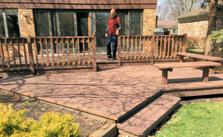 Wheaton cedar deck 2019 A-Affordable Decks (before)