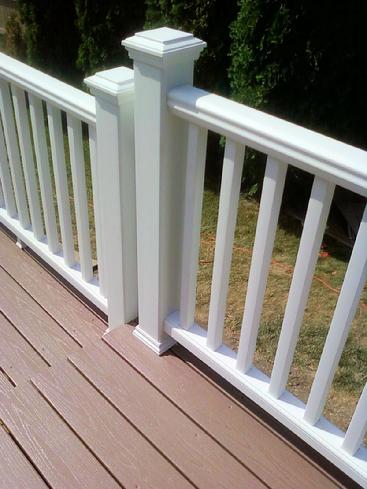 Look at that beautiful PVC planking. Scratch, scuff, fade and stain resistant AZEK PVC. A-Affordable Decks of DuPage 