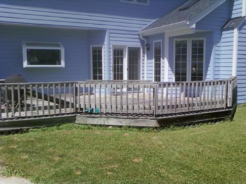 Problem riddled wood deck in Western Springs IL. For free in home estimate contact A-Affordable Decks 630-620-4130