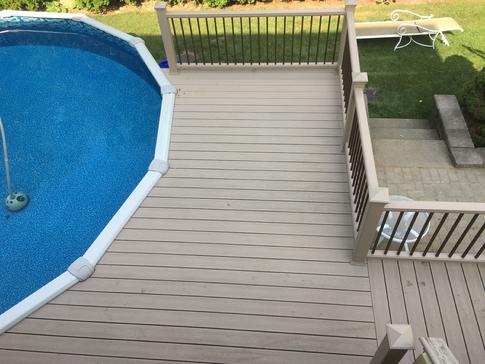 2017 West Chicago pool deck - A-Affordable Decks deck contractor in Lombard