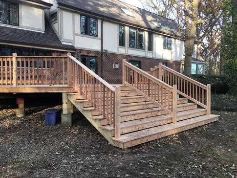 Oak Brook Il deck staircase 2017. A-Affordable Decks