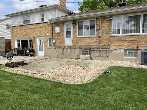 2024 Melrose Park old deck gone A-Affordable Decks of Lombard IL