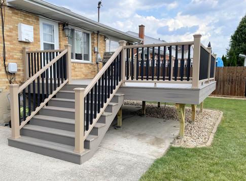 2024 Melrose Park new Trex deck complete A-Affordable Decks