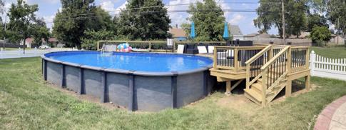 Lombard Illinois pool deck 2024 A-Affordable Decks